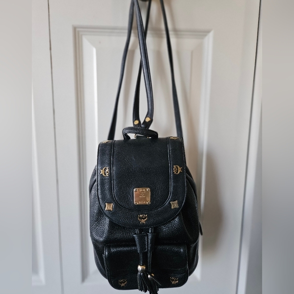 MCM Black Leather Backpack - Picture 5 of 12